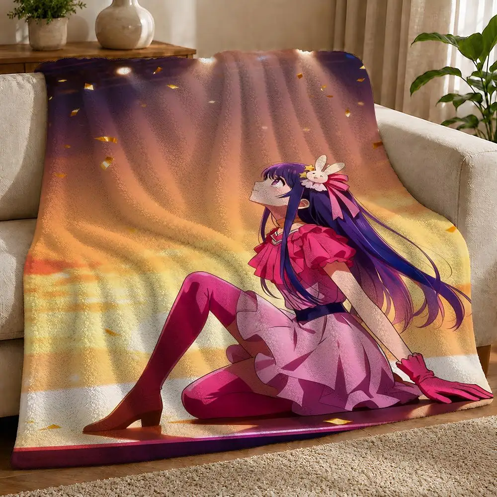 Anime A-Ai Hoshino Throw 1pc Flannel Blanket Soft Lightweight Warm Cozy For Bedroom Sofa Bed