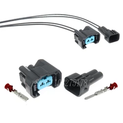 1 Set 2 Pin 6189-0533 1996-2002 Waterproof Auto Fuel Injector Wire Socket Cable Connector for Honda Fit Accord NH1 OBD2