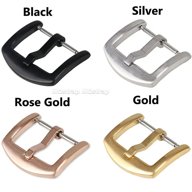 Solid Stainless Steel Buckle 18mm 20mm 22mm Metal Watch Strap Clasp Brushed Pin Button for Leather/silicone Bracelet Accessories