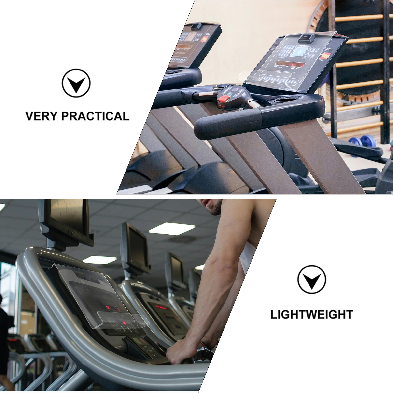 Durable Transparent Treadmill Book Holder Rack For Tablet Magazine Acrylic Reading Frame Ebook Storage Display Stand Flat Home