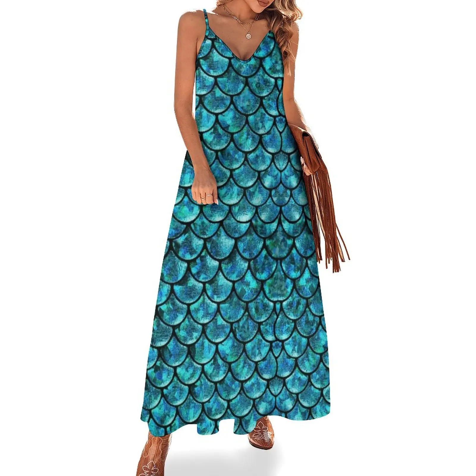 

Mermaid Scales Sleeveless Dress prom dresses summer dress womens 2025 Dress