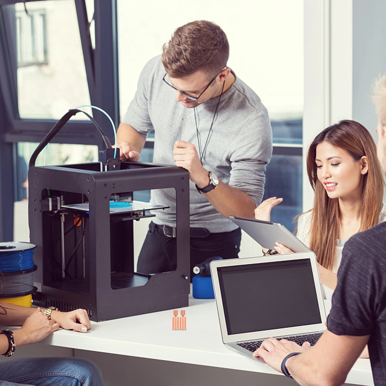 2 ชิ้น 3D เครื่องพิมพ์ฮีทเบรก ทรอท โครงสร้างไบเมทัล ผิวทนต่อการสึกหรอ ช่วยป้องกันวัสดุบวม ประสิทธิภาพการทำงานที่เสถียร