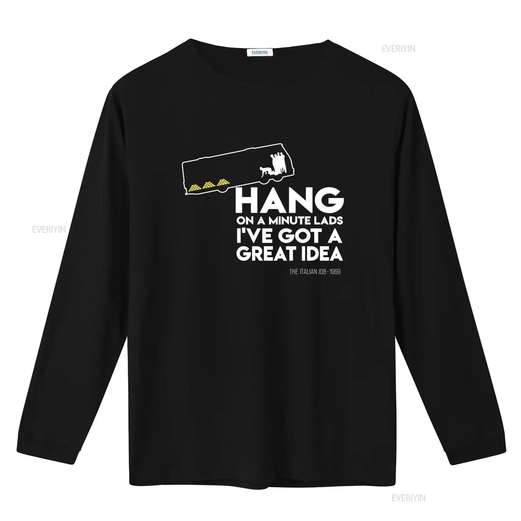 Italian Job 1969 Inspired Hang on a Minute Lads I've Got Great Idea Classic Heavy Funny Adult T shirt vintage Washed