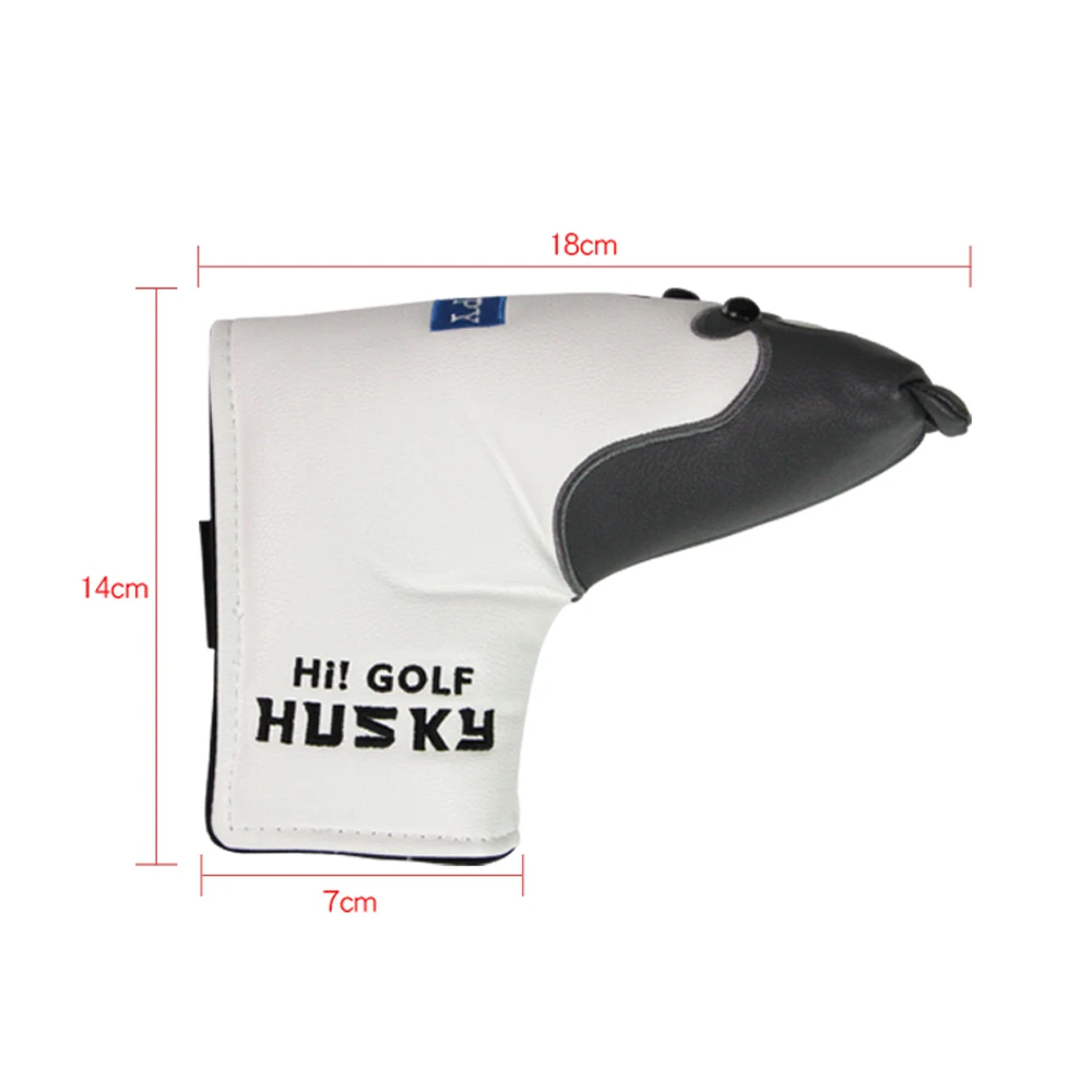 Golfe adorável cão dos desenhos animados putter capa headcover lâmina putters cabeça capa com ímã fecho magnético couro