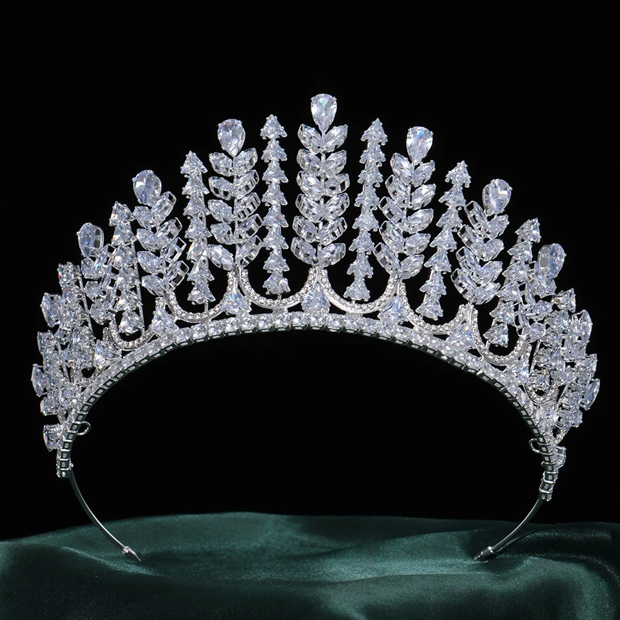 Wedding Hair Accessories Big Large Tiaras and Crowns Rhinestones Zircon Headbands Brides Birthday Gift Headpieces Bridal Jewelry