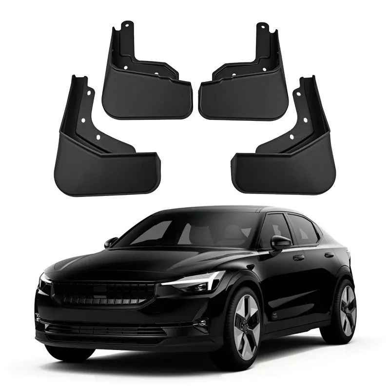 4pc Set For polestar 2 2020+ Molded Mud Flaps Splash Guards Mudguards Fender Electric Styled Molded Flares Replacement Auto