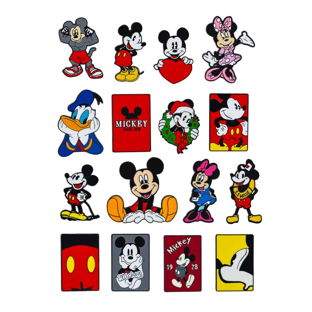 

Декоративные наклейки для телефона Disney с Микки и Минни Маусами из эмалированного сплава с эффектом масляных капель, уникальные аксессуары, подарки для друзей