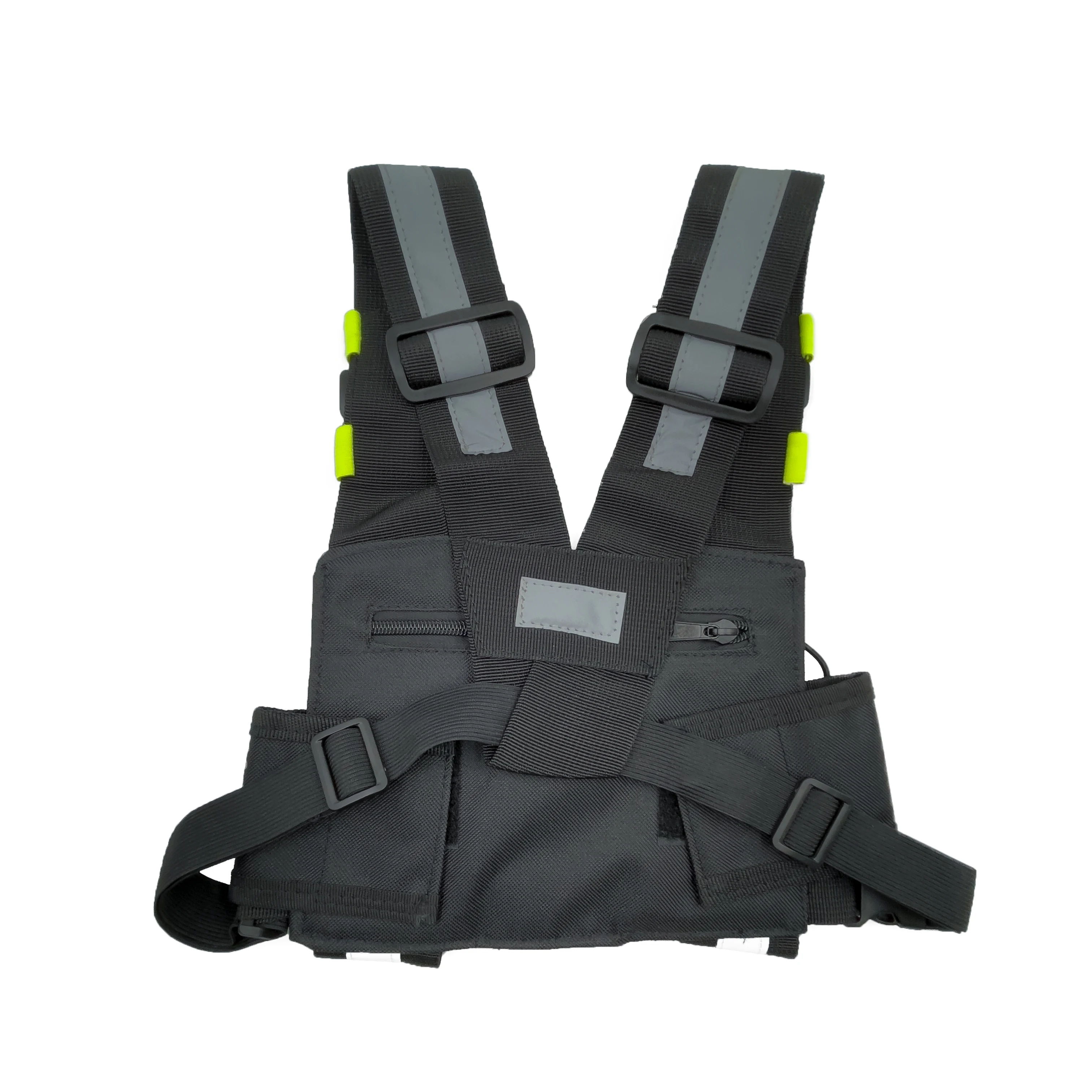 Radio Shoulder Holster Two Way Radio Reflective Chest Harness Holder Bag Vest Rig Walkie Talkies Front Pack Pouch Case view 4