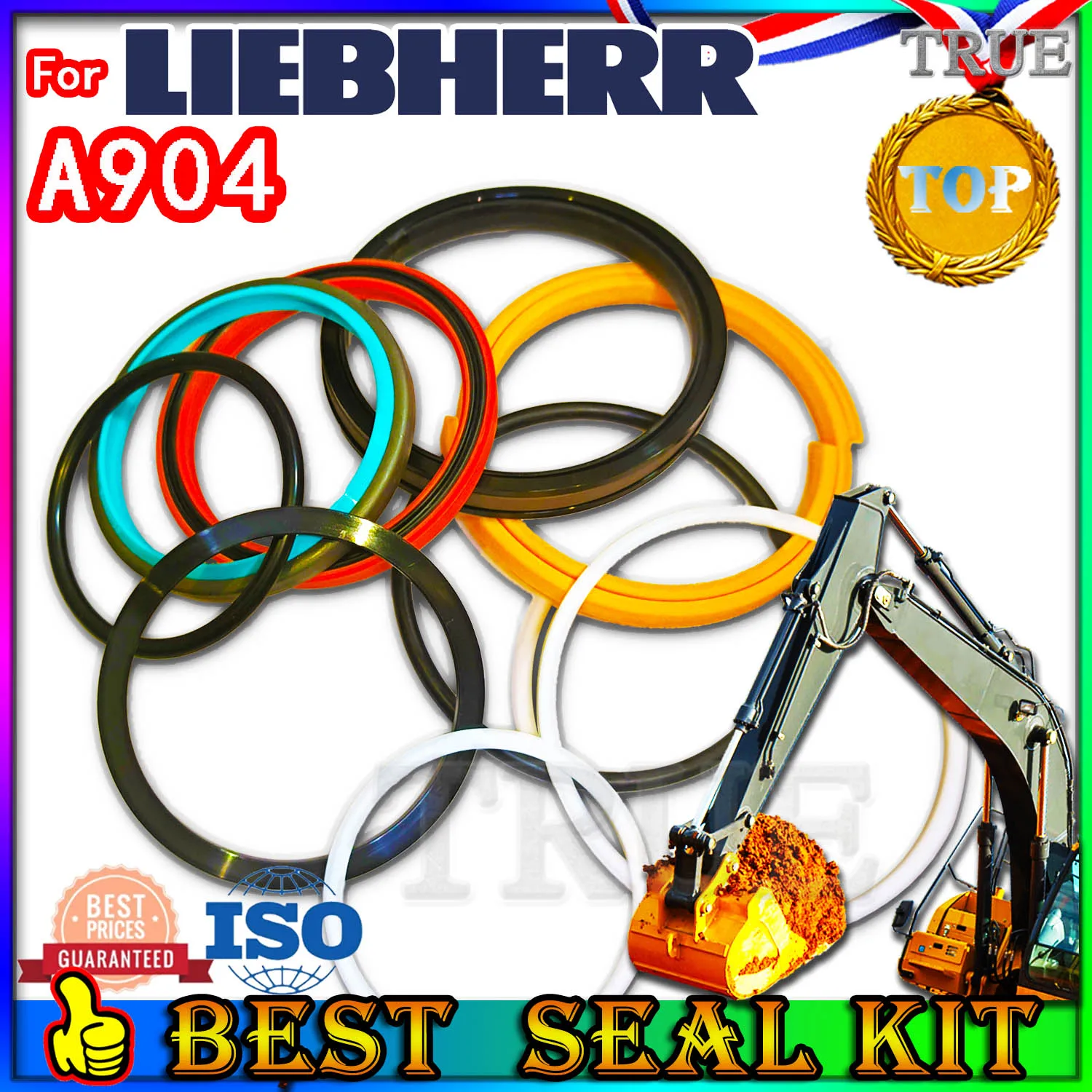 For Liebherr A904 Oil Seal Repair Kit Boom Arm Bucket Excavator Hydraulic Cylinder Adjust Swing Gear Center Joint Gasket Nitrile