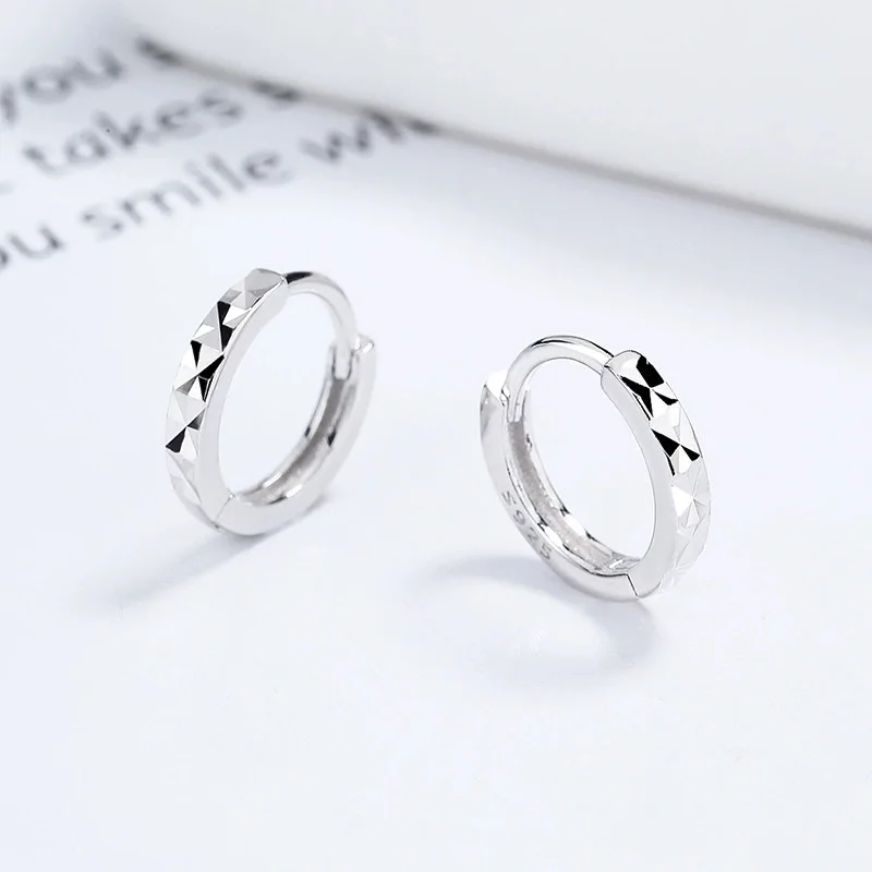 Hot luxury 925 Sterling Silver Hoop Earrings temperament Mini Loop Circle Small For Women Mens Girls Jewelry Wedding Accessories