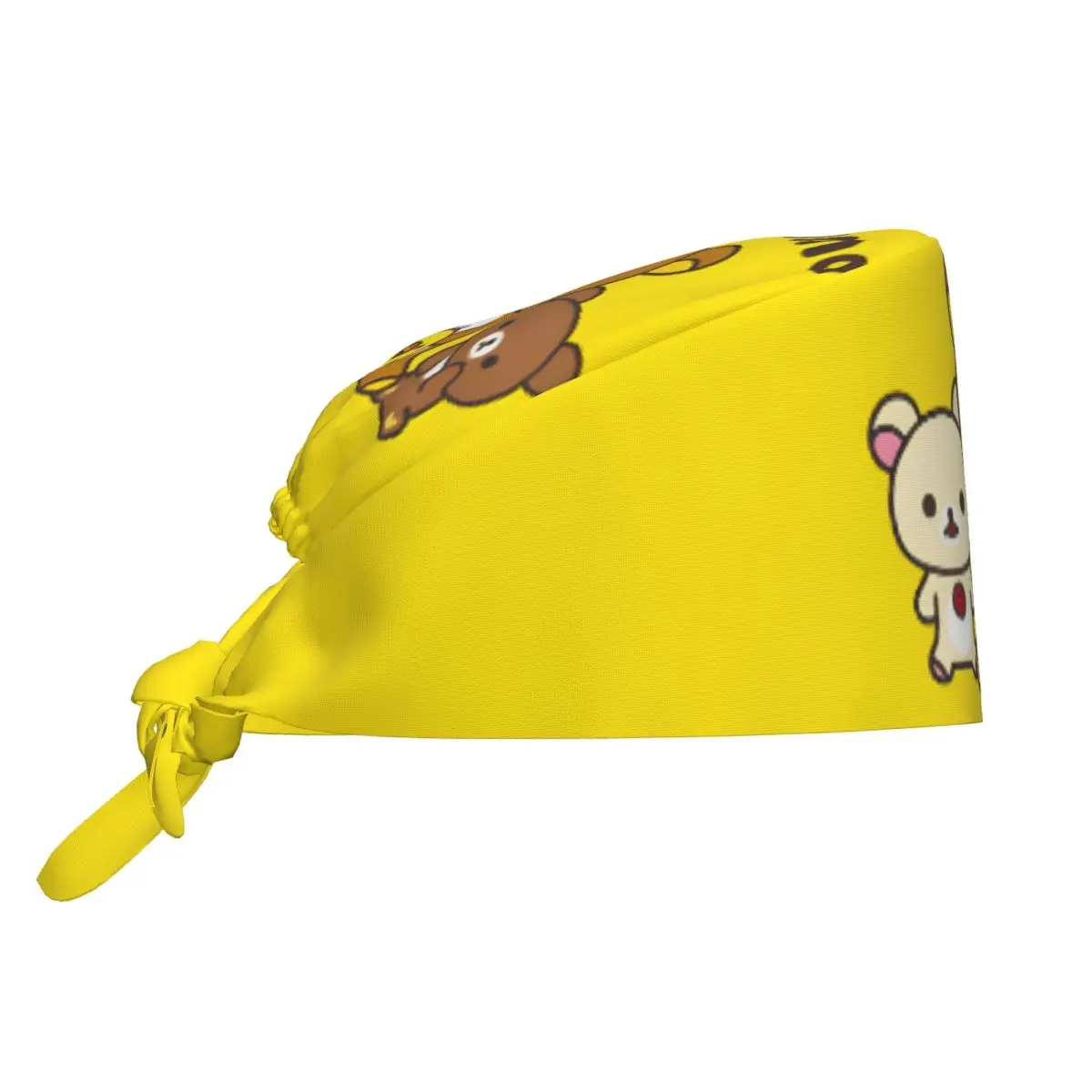 Nurse Hats Cartoon Rilakkuma Anime Girls Work Scrub Cap Fashion Medical Cap For Unisex Women Long Hair Graphic Working Cap