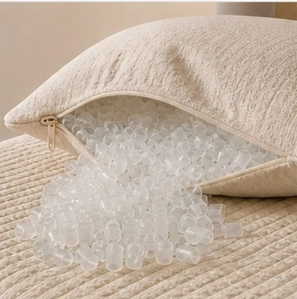 500G Transparent Tpe Tube Pillow Stuffing Flexible Soft Supportive for Cervical Alignment Bed Sofa Pillow Filling Inserts Tubes