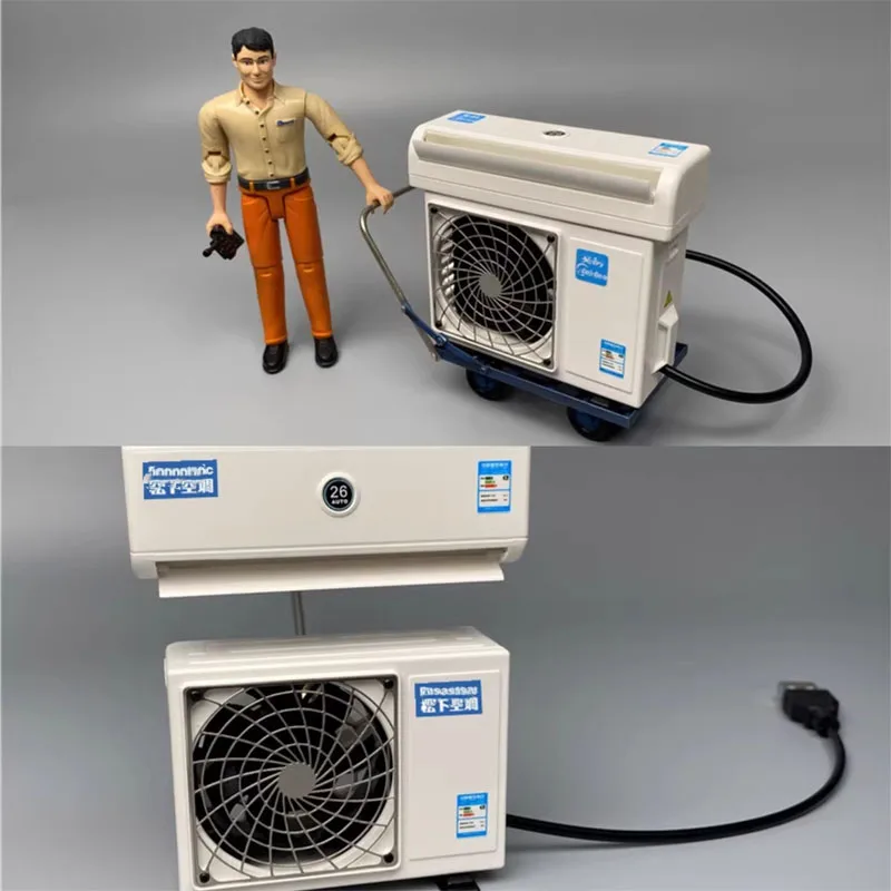 

Re-ment-Mini aire acondicionado para casa de muñecas, modelo en miniatura, juguete de aire acondicionado para decoración de mueb