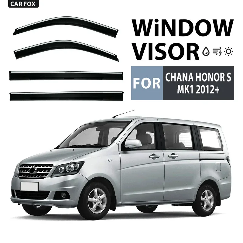 4PCS For Changan Honor S 2012-2025 Car Window Visor Awning Shelters Windshield Side Window Rain Sun Shade Auto Accessories