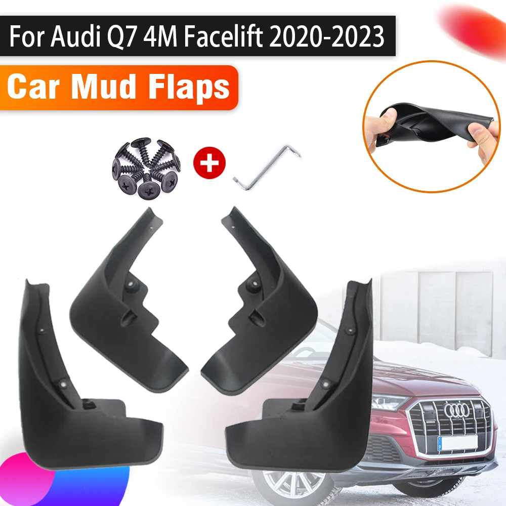 

Car Mudguards For Audi Q7 4M Facelift 2020 2021 2022 2023 Auto 4PCS Mud Flaps Front Rear Fenders Car Accessories Splash Guards