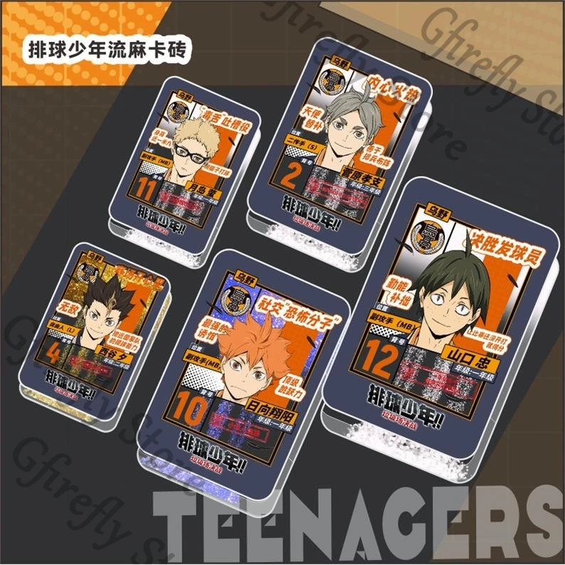 

Haikyuu!! Card Brick Shoyo Hinata Quicksand Mahjong Ambitus Decoration Drift Sand Standing Sign Acrylic Indicative Board Gift
