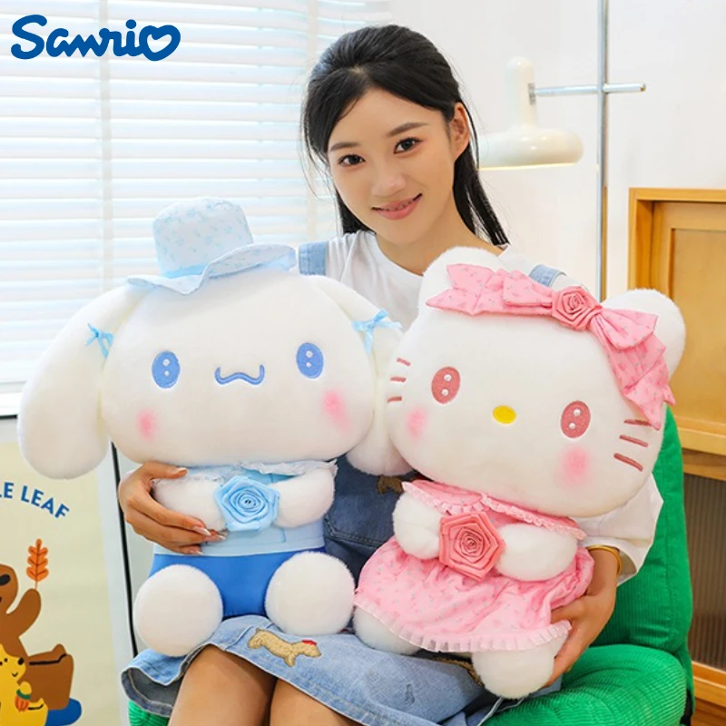 

27/37/47 см Sanrio Hello Kitty Kuromi Cinnamoroll плюшевые игрушки мультфильм аниме Peluche удобная мягкая кукла детская игрушка плюшевый подарок
