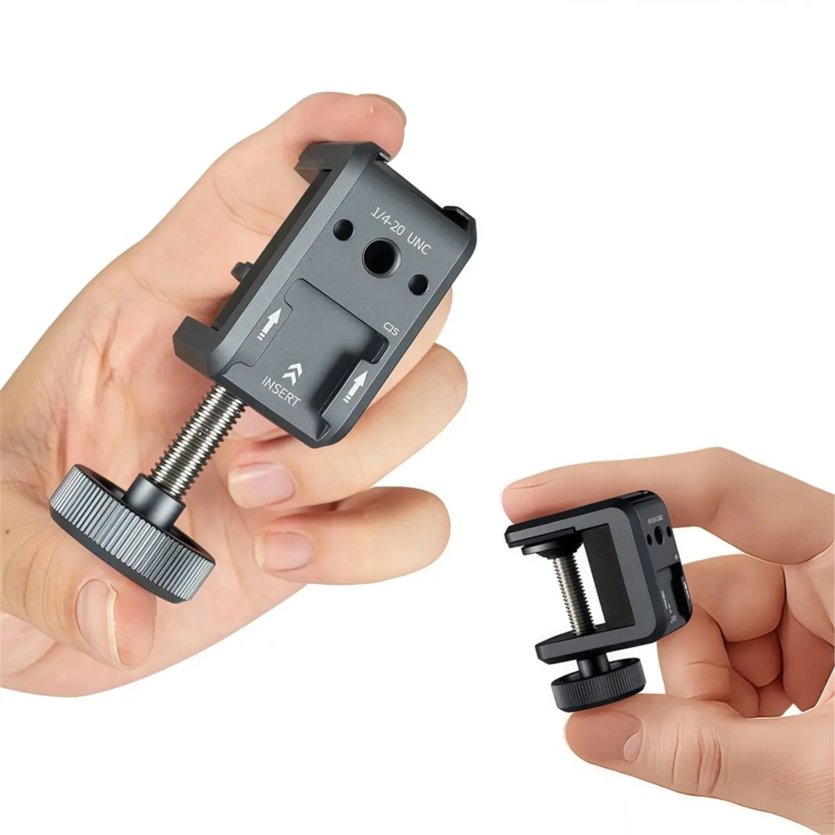 New Photography C Clamp, Adjustable Clamp for Desktop Mount Holder Camera Hot Shoe with 1/4