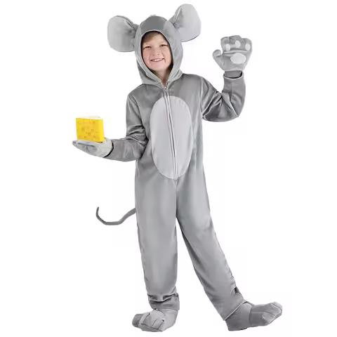 Boys Girls Animal Mouse Cosplay Costumes Halloween Holiday Party Funny Jumpsuit Costume Fashion Cute Stage Performance Clothes