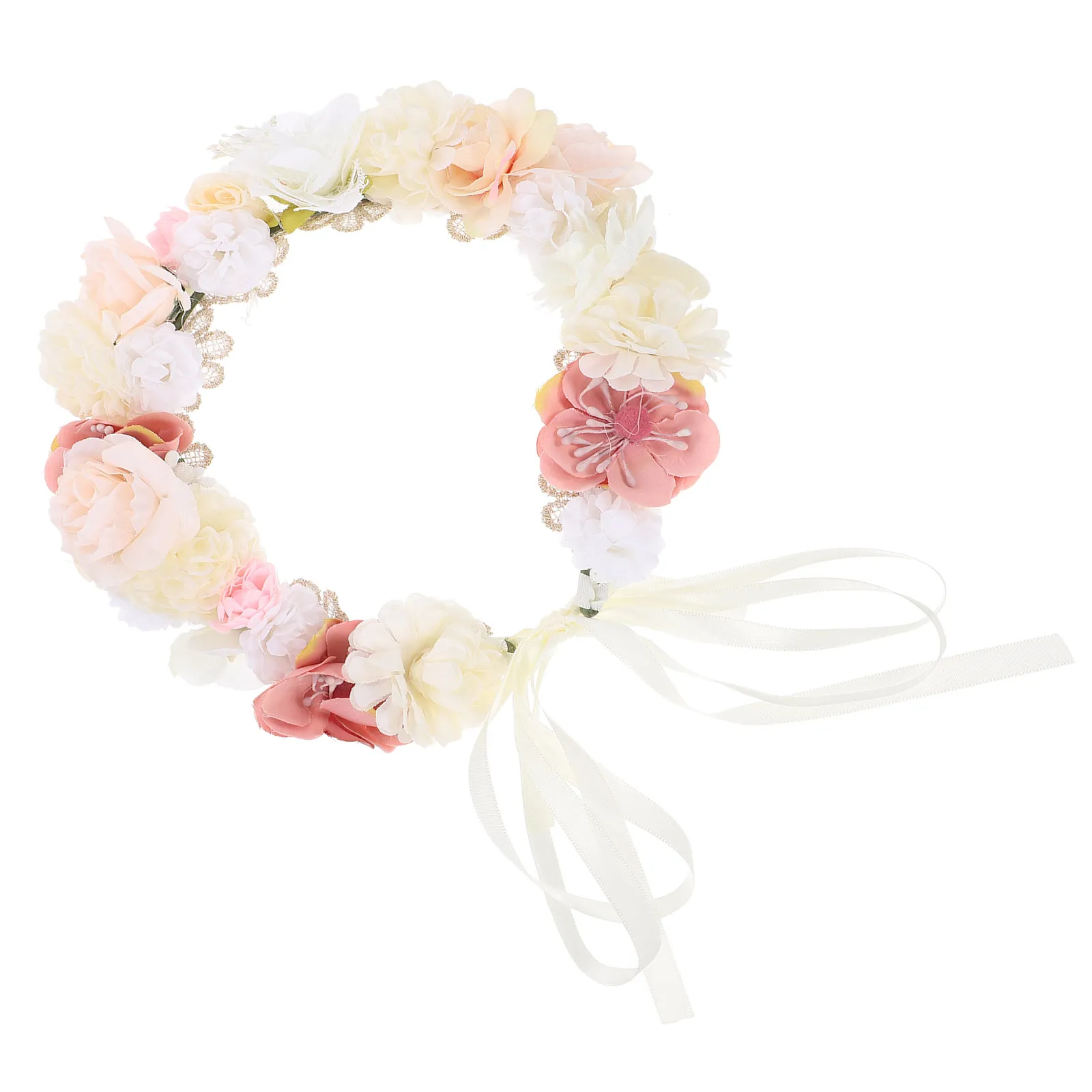 Elegant Colorful Fabric Flower Hair Band for Women Sparkles in Light Adjustable Comfortable Fit Bridal Wedding Party Prom Formal