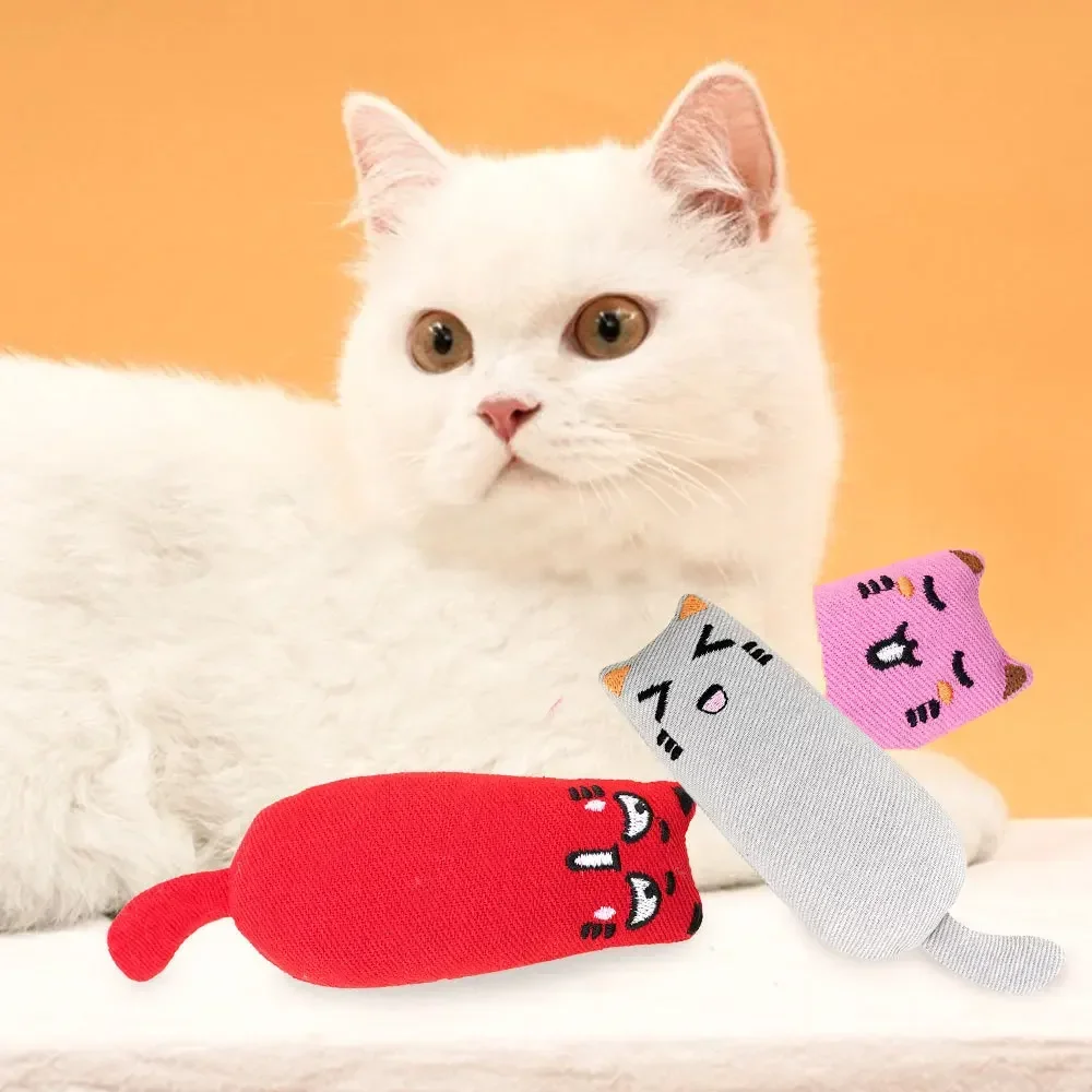 القط النعناع البري لعب لطيف الإبهام وسائد فخمة الأسنان طحن لدغة مقاومة إغاظة الاسترخاء القط مضغ لعبة الحيوانات الأليفة الملحقات