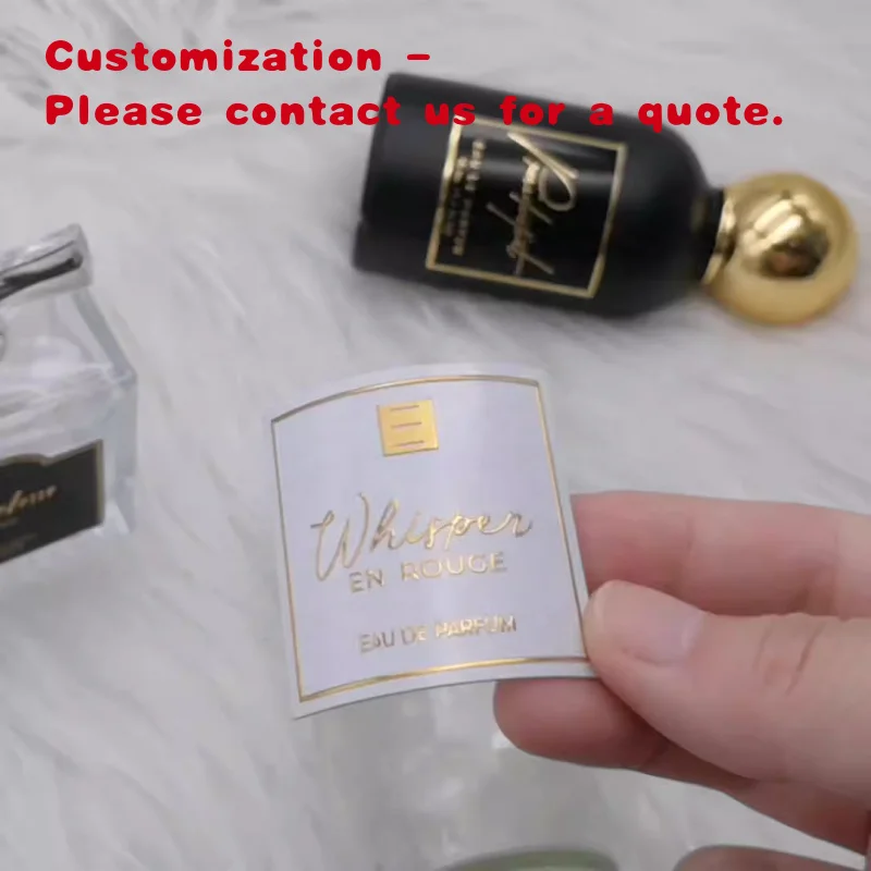 custom.Custom Luxury Metal Name Plate Silk Screen Printed Aluminum Perfume Bottle Label Stickers