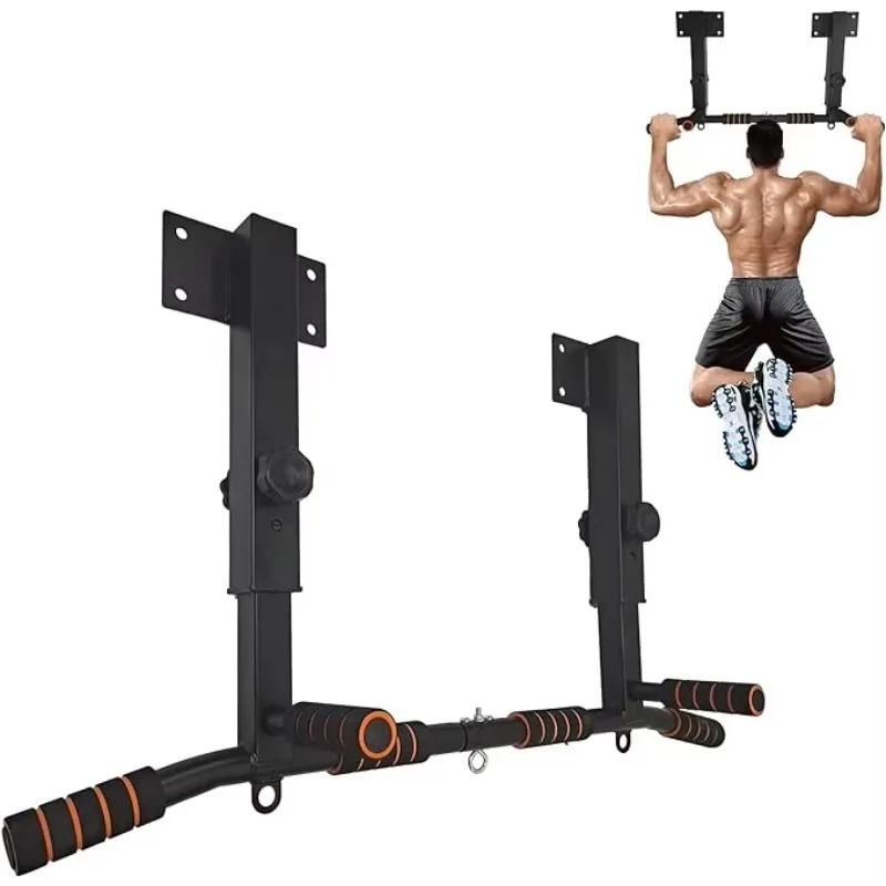 Multifunctional Dip Station Wall Mounted Pull-up Bar Steel Chin-up Bar Home Gym