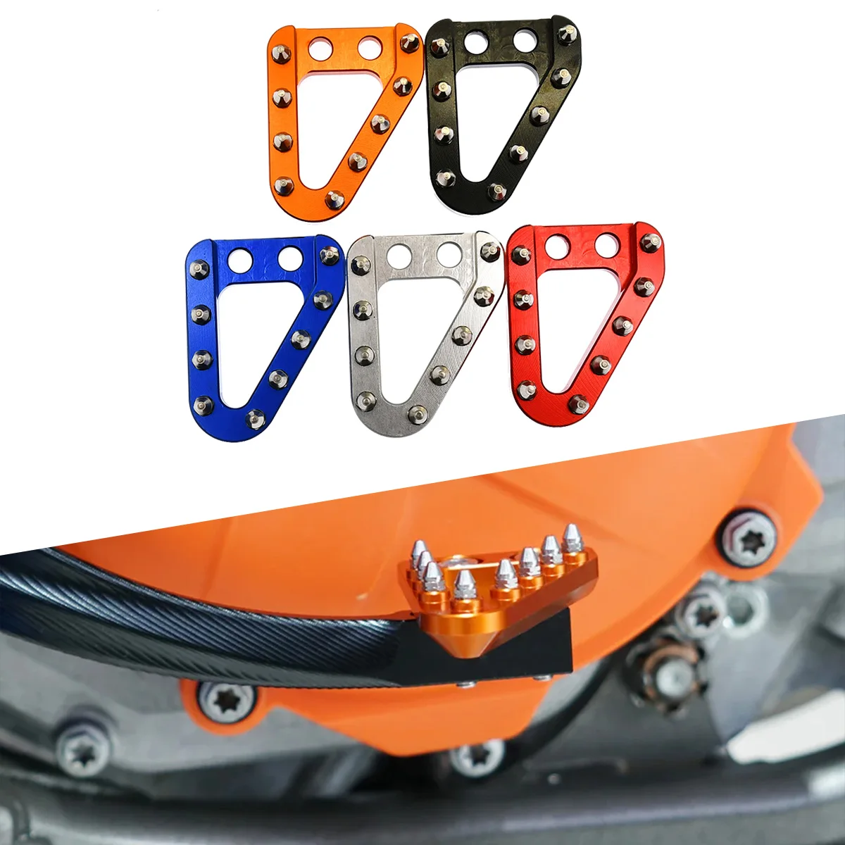 Motorcycles For KTM SX SXF EXC EXCF XC XCF XCW XCFW For Husqvarna TC TE FC FE CNC Aluminum Rear Brake Pedal Step Plate Tip