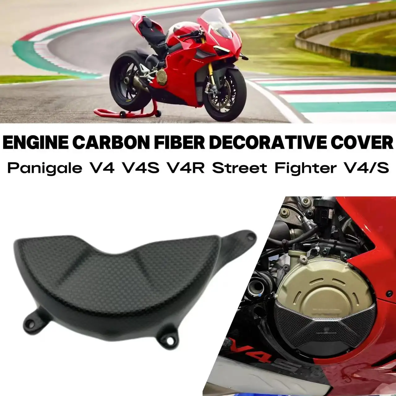

for Ducati Panigale V4 V4S V4R Street Fighter V4/S Motorcycle New Accessories Engine Generator Protective Cover Carbon Fiber