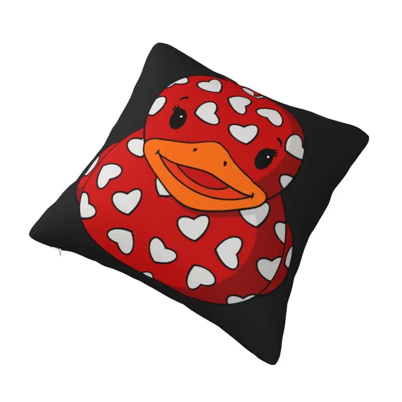 Custom Luxury Valentine Rubber Duck Cushion Cover Polyester Throw Pillow Case