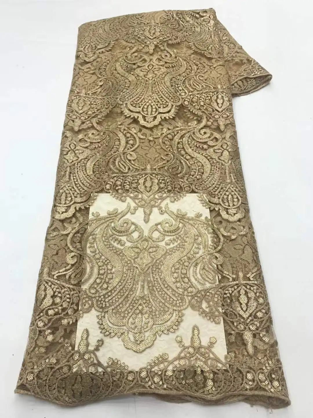 

Африканская кружевная ткань с блестками и вышивкой для жениха, нигерийская свадебная ткань высокого качества, французская тюль, кружевная ткань для свадебного платья-XX