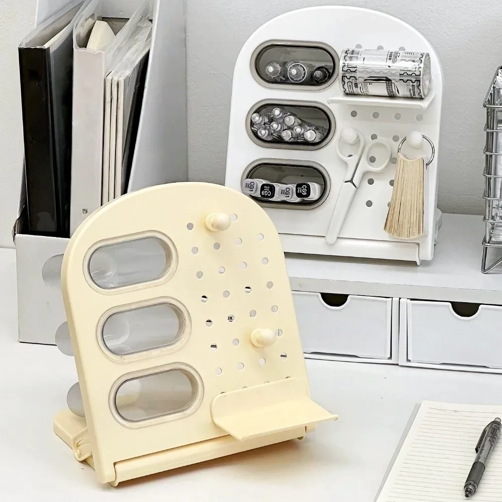 PP Inclined Insert Pen Holder Large Capacity DIY Hole Board Storage Rack Creative Multifunctional