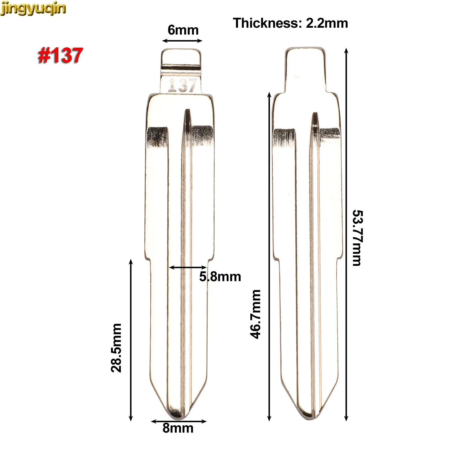 Jingyuqin No.92 137 Metal odwróć zdalny klucz samochodowy puste dla Ssangyong Actyon C200 Korando nowy S170 KYRON REXTON Uncut Switchblade