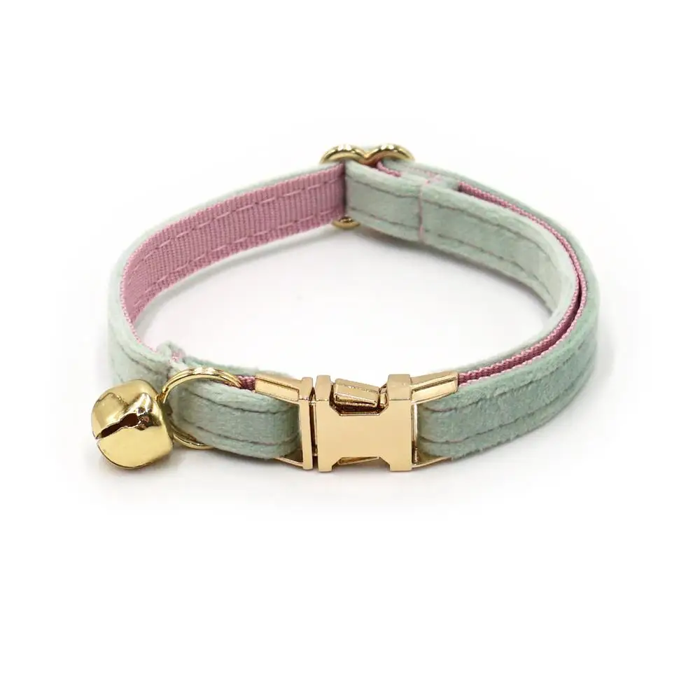 Kostenlose Gravur Personalisiertes Mehrfarbiges Weiches Samt-Katzenhalsband mit Kleiner Glocke, Katzenbedarf, Zubehör – Detail 29
