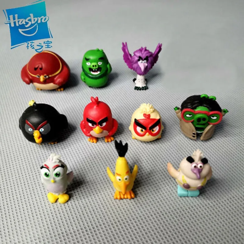 Hasbro Anime Cartoon Angry Bird Cute Troublemaker Pig Fat Pig Figure Doll Model Toys Collectible Ornaments Children's Gifts