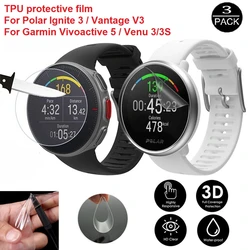 TPU Protective Film For Polar Ignite 3 Vantage V3 Scratch Proof Screen Protector For Garmin Vivoactive 5 Venu 3 3S not glass