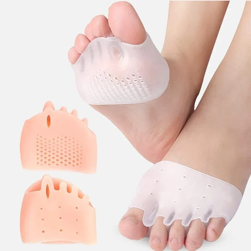 

1 Pair Forefoot Pads Toe Separator Cushion Pad Silicone Pain Relief Shoes Insoles Toe Hallux Valgus Corrector Gel Pads Foot Care