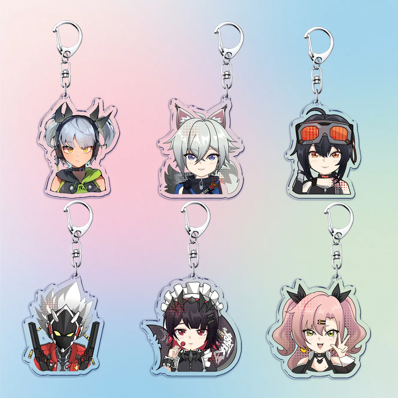 Anime ZZZ Zenless Zone Zero Gantungan Kunci Llaveros Aksesoris Tas Pesona Kawaii Chibi Mobil Gantungan Kunci Wanita Gantungan Kunci Perhiasan Penggemar Hadiah