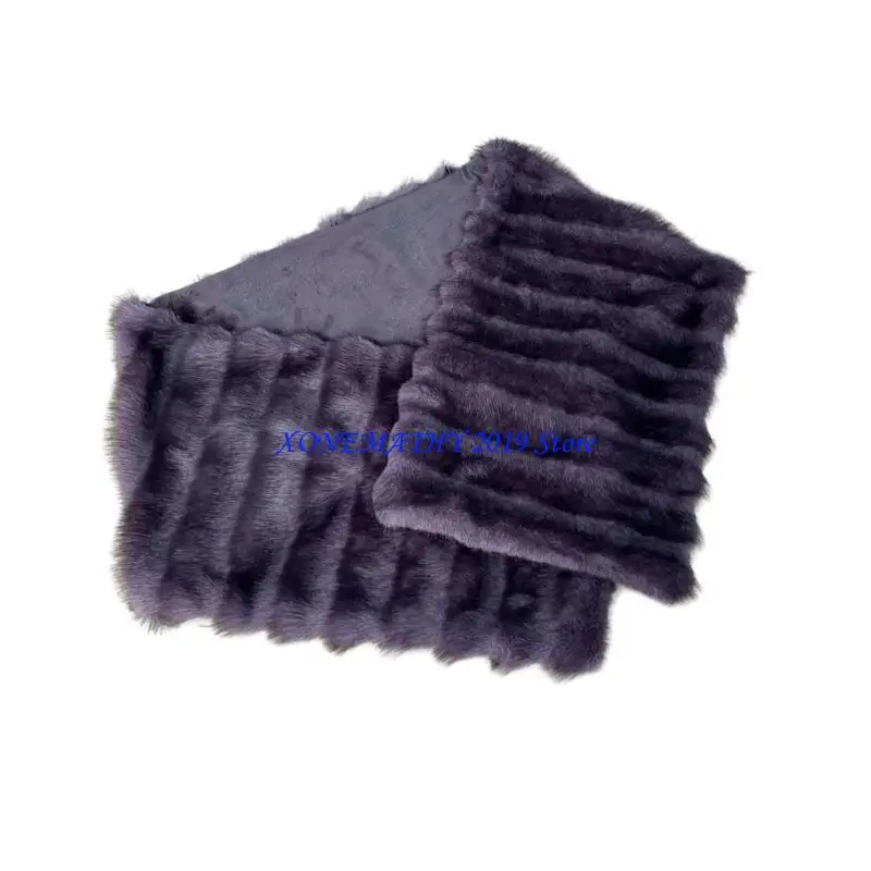 F42F شال فرو صناعي دافئ للشتاء للنساء، لف ناعم ومريح مع تصميم خفيف الوزن، مثالي للمناسبات الخارجية والسفر #1