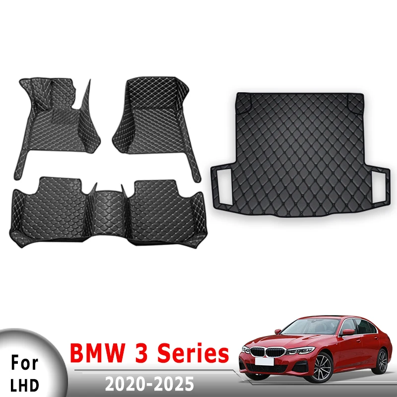 

Car Floor Mats Trunk Carpets For BMW 3 Series 2020 2021 2022 2023 2024 2025 Auto Accessories Anti-Dirty Waterproof Foot Covers