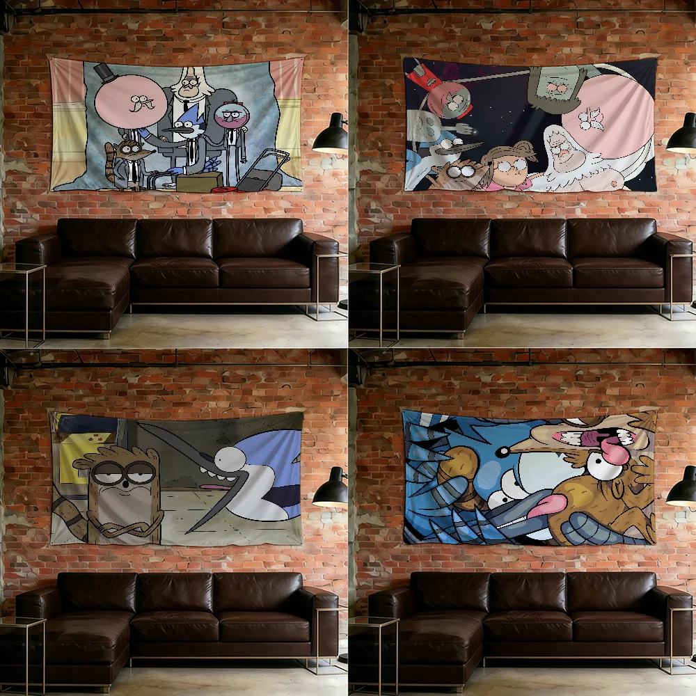 Animation R-Regular S-Show Flag For Room Dorm Camping Picnic Art Style Garage Bar wall Decoration Banner