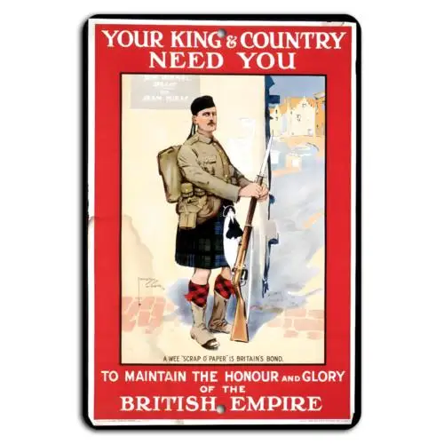 Join the Call: and Glory of the British Empire-Aluminum-tin sign