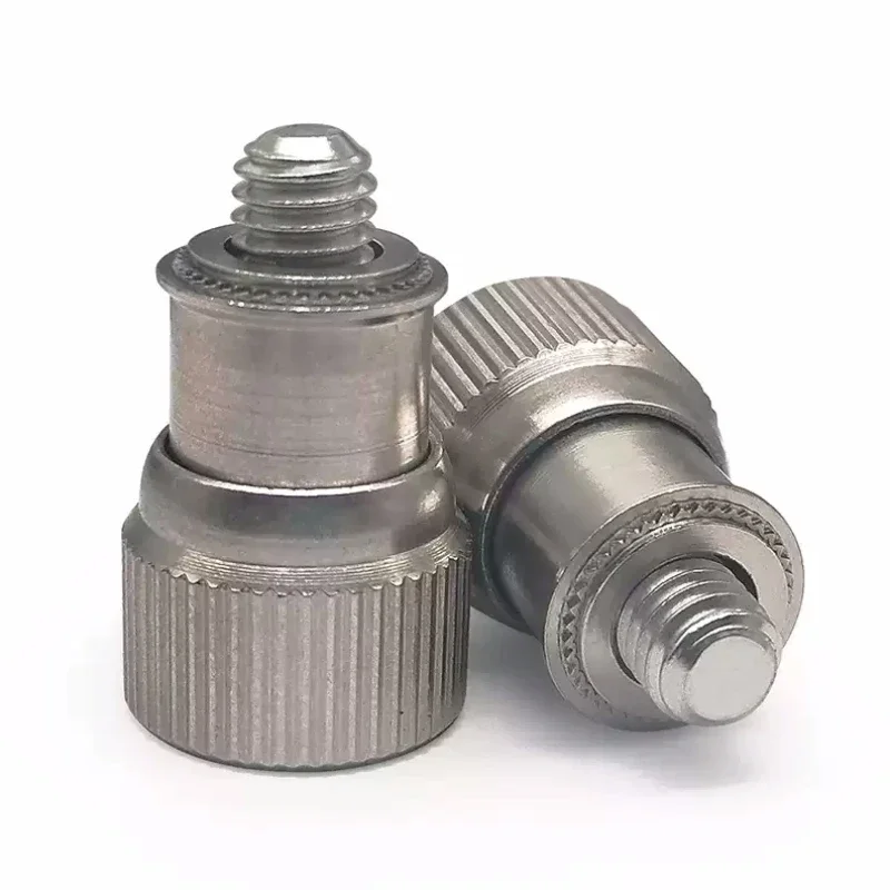 Pf11 Stainless Steel Captive Panel Screw Knurled Knob Spring Loaded Fastener For Cpu Metal Box