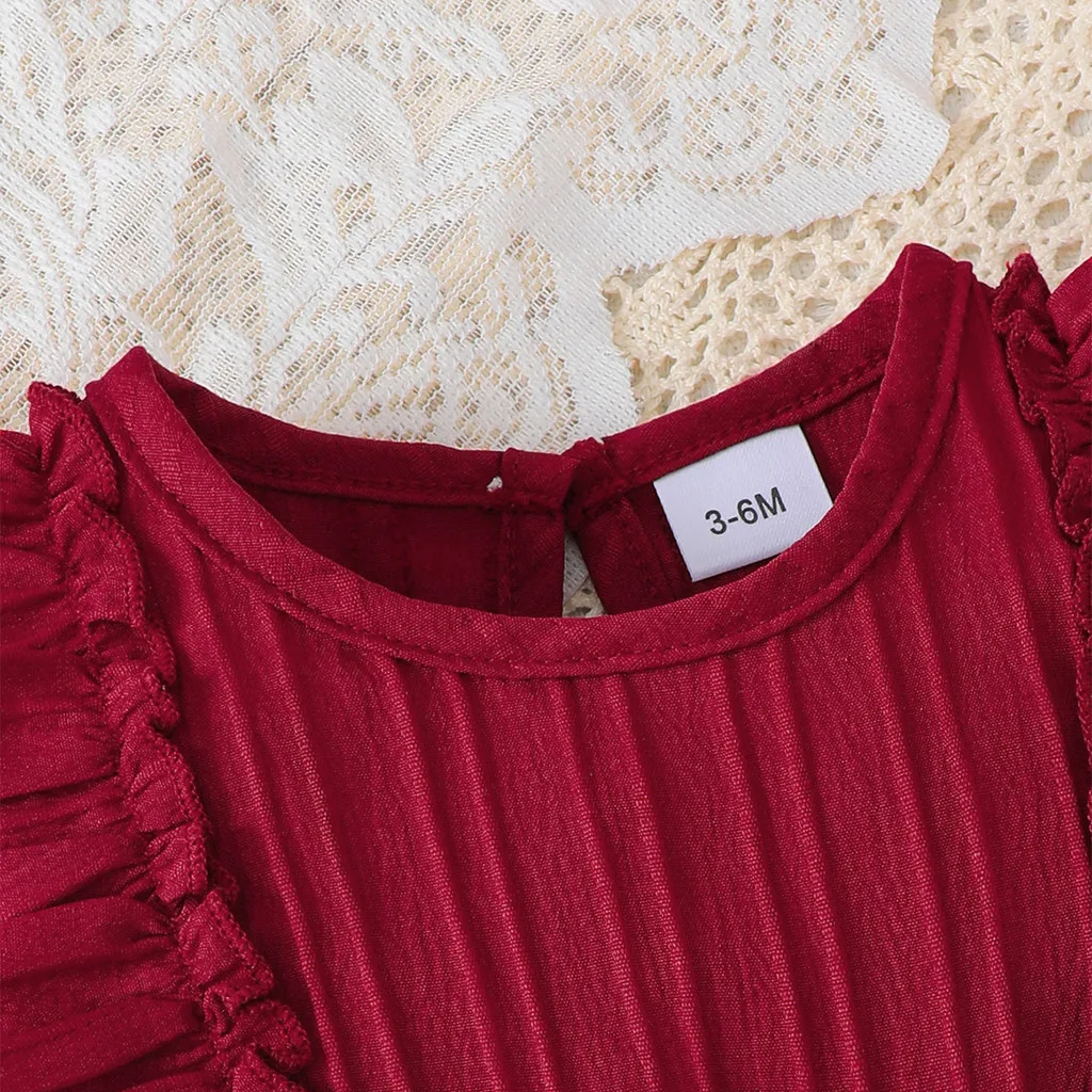 فستان صيفي لـ 0-24 شهرًا لحديثي الولادة والرضع فستان الأميرة المريح للفتيات مع قوس الرأس لعيد الميلاد 2 قطعة فستان الحفلات