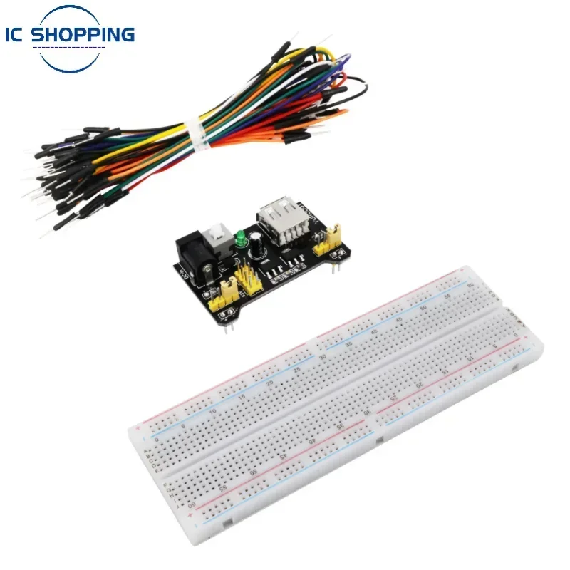 NOWY MB102 MB-102 Breadboard 830-punktowy bezspawowy prototypowy zestaw płytek PCB jest używany do połączeń dystrybucyjnych Arduino Proto Shield