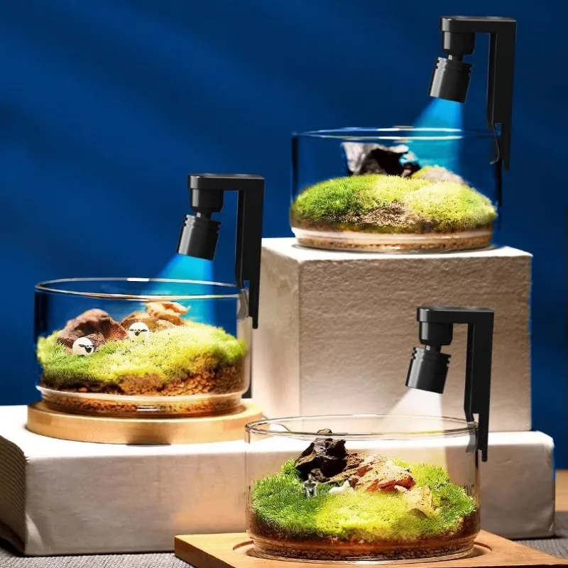Mini USB Portable Spotlight Wall-mounted Wine Cabinet Exhibition Tank Small Fish Tank Betta Fish Tank  LED Small Clip Light Lamp