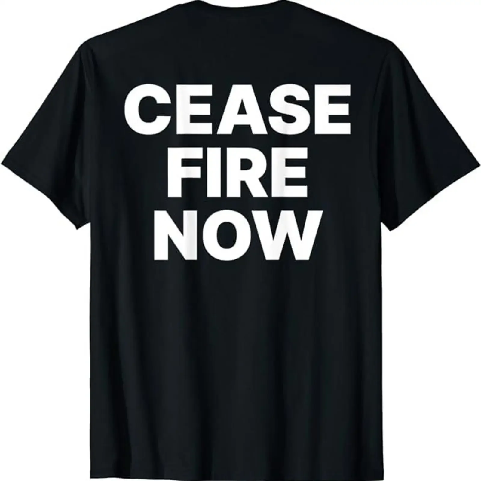 Cease fire Now BACK side shirt vintage Washed Top For Everyday Wear Stylish Unisex Casual designer clothes fashion Stretched