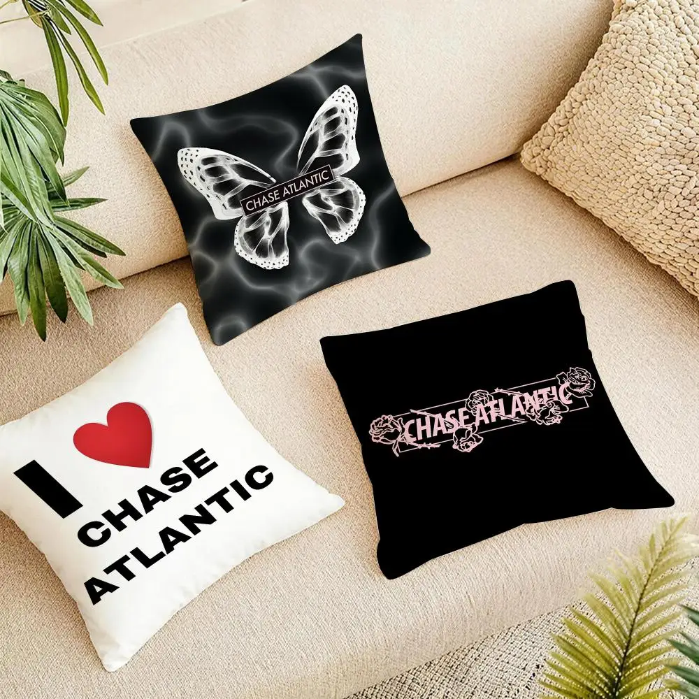 Pop Band Chase Atlantic Cushion Cover Short Plush Pillowcase, Washable Wrinkle Resistant Cover for Bedroom Gift