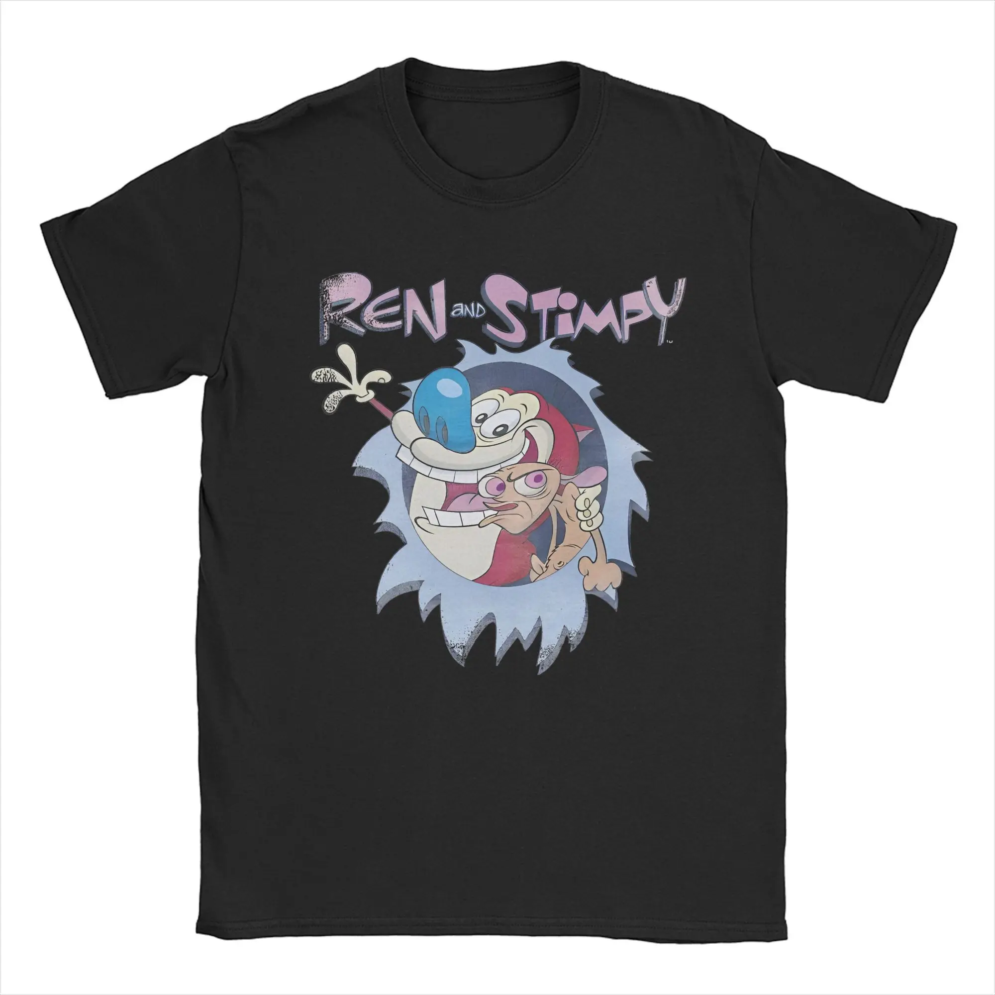 Printed The Ren & Stimpy Show Best Frenemies T Shirt For Unisex  100% Cotton T-shirts Short Sleeve Tops