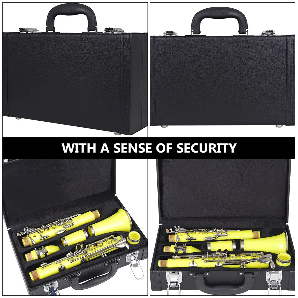 Shockproof Clarinet Box Replacement Padded Case Strong Lock Dustproof Musical Instrument Accessory Clarinet Carrying